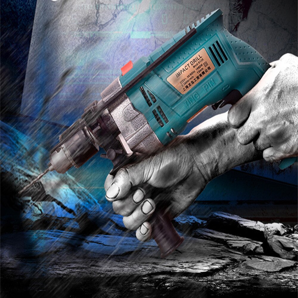 650W-220V-3800rpm-Electric-Impact-Drill-Kit-Multifunctional-Handheld-Flat-Drill-Rotary-Hammer-Torque-Driver-Tool-1 650W 220V 3800rpm Electric Impact Drill Kit - Image 2