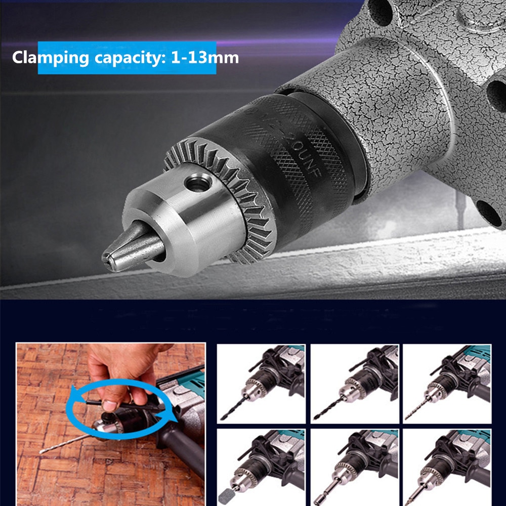 650W-220V-3800rpm-Electric-Impact-Drill-Kit-Multifunctional-Handheld-Flat-Drill-Rotary-Hammer-Torque-Driver-Tool-4 650W 220V 3800rpm Electric Impact Drill Kit - Image 5