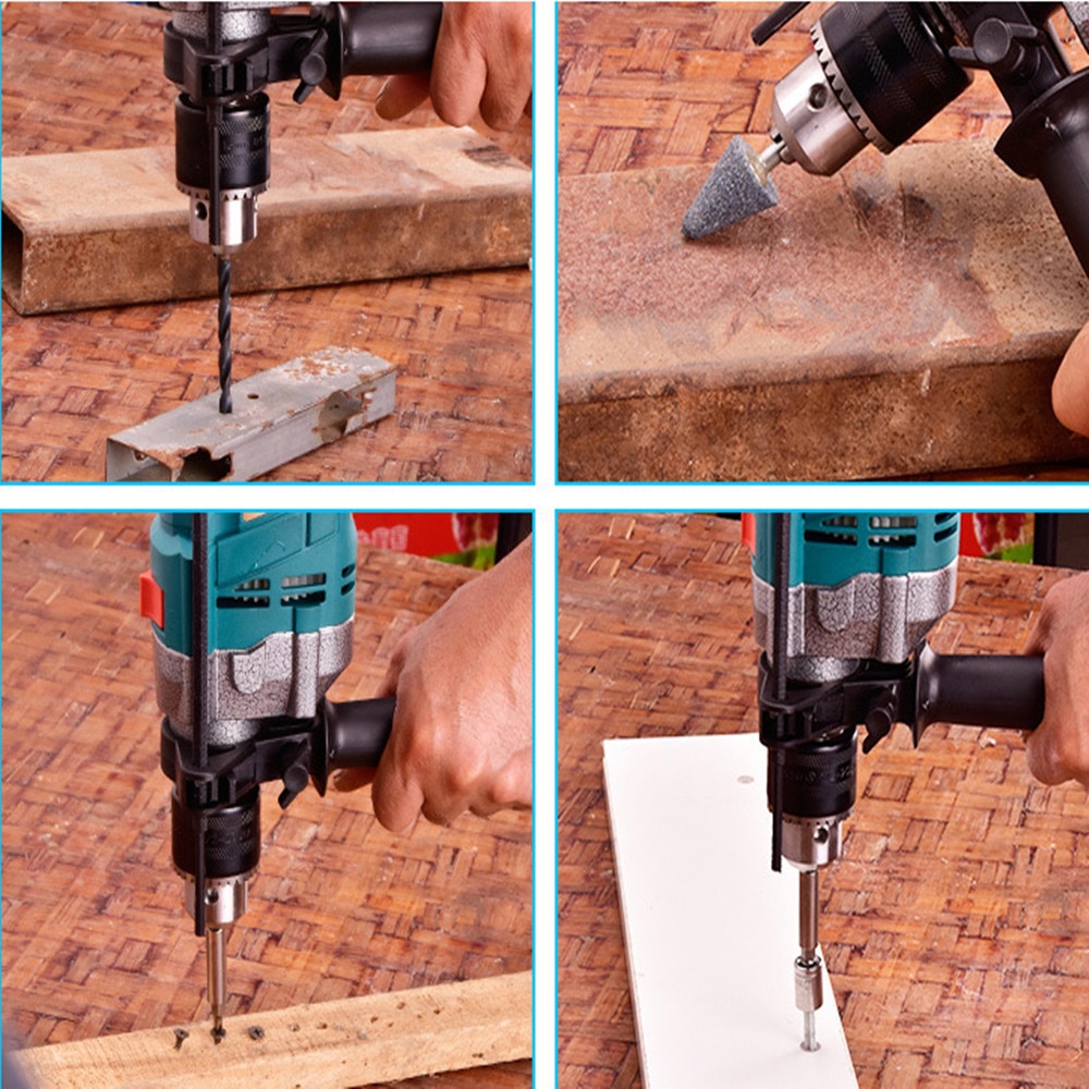 650W-220V-3800rpm-Electric-Impact-Drill-Kit-Multifunctional-Handheld-Flat-Drill-Rotary-Hammer-Torque-Driver-Tool-5 650W 220V 3800rpm Electric Impact Drill Kit - Image 6