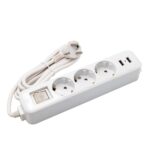Dual USB EU Power Strip Porous Terminal Board Conversion Plug 1/4 Way - Image 3
