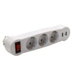 Dual USB EU Power Strip Porous Terminal Board Conversion Plug 1/4 Way - Image 6