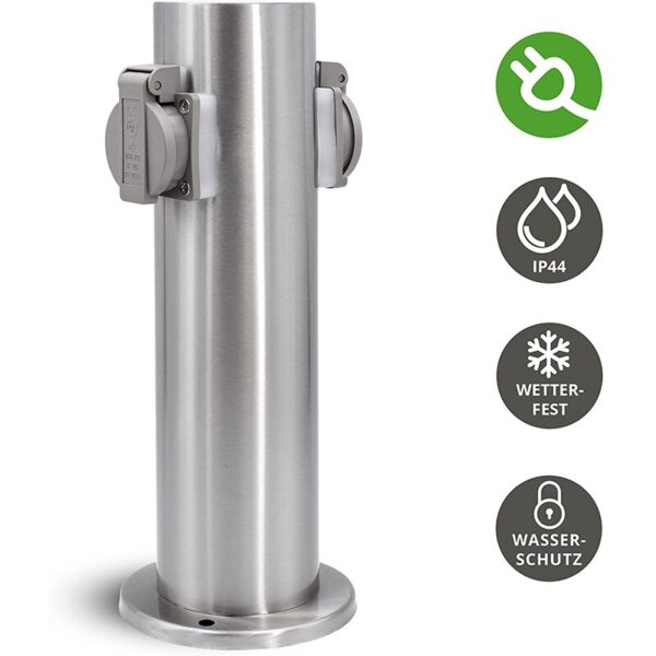 Outdoor Socket Electrical outlet 3680W 16A 2 EU Sockets Waterproof - Image 3
