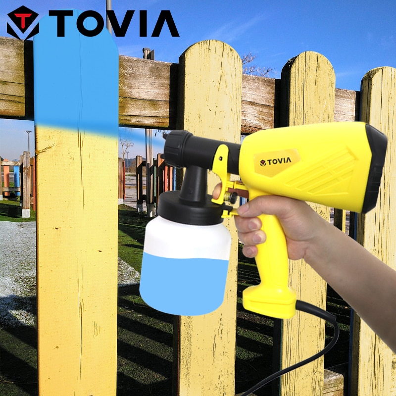 TOVIA-550W-Electric-Spray-Gun-800ML-HVLP-Paint-Sprayer-230V-Flow-Control-Household-Vertical-Horizontal-Circular-5 TOVIA 550W Electric Spray Gun 800ML HVLP Paint Sprayer 230V - Image 6